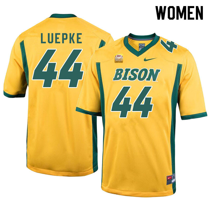 Women #44 Hunter Luepke North Dakota State Bison College Football Jerseys Sale-Yellow - Click Image to Close